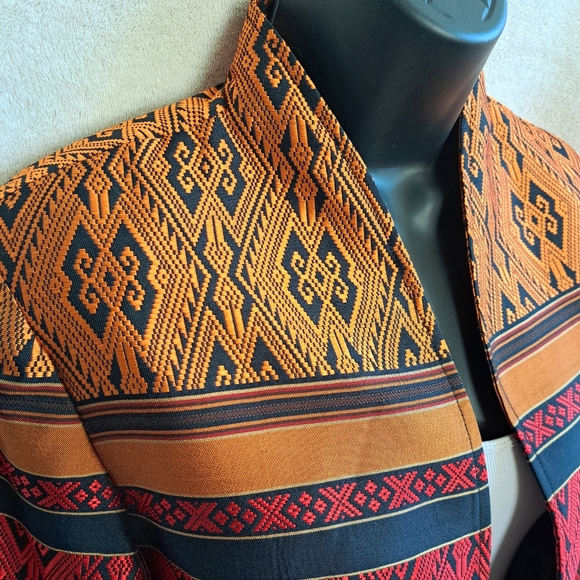 Women's Coldwater Creek Open Front Bohemian Print Blazer - Picture 2 of 10